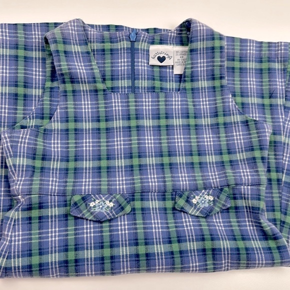 Hartstrings Vintage Jumper Blue Plaid Size 6x - Picture 2 of 9